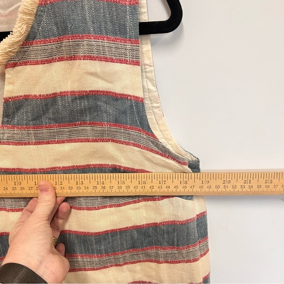 Chelsea & Theodore Striped Shift Fringe Hem Dress size 12 - Picture 10 of 11